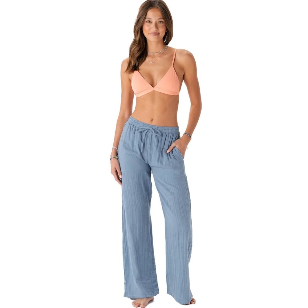 Lotus & Luna - Elemental Blue Cotton Cabana Pants